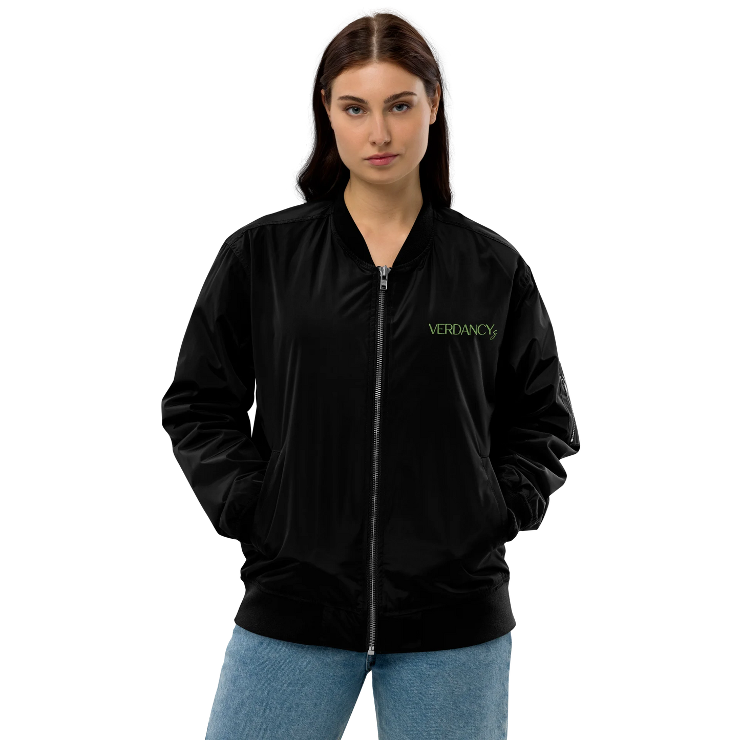 Storms Don't Last Forever Embroidered Premium Recycled Bomber Jacket