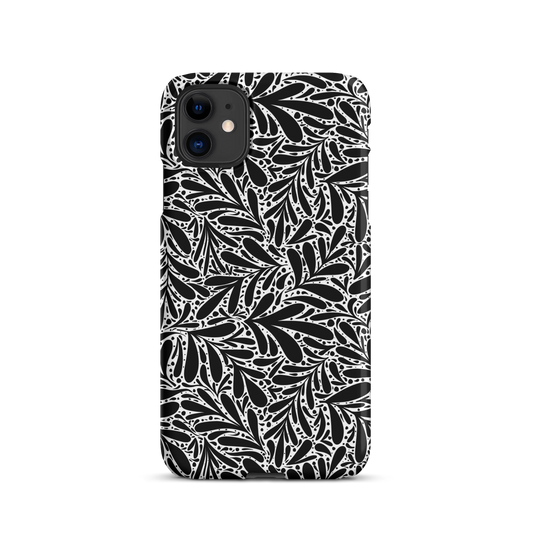 Black Leafy Luxury iPhone Case