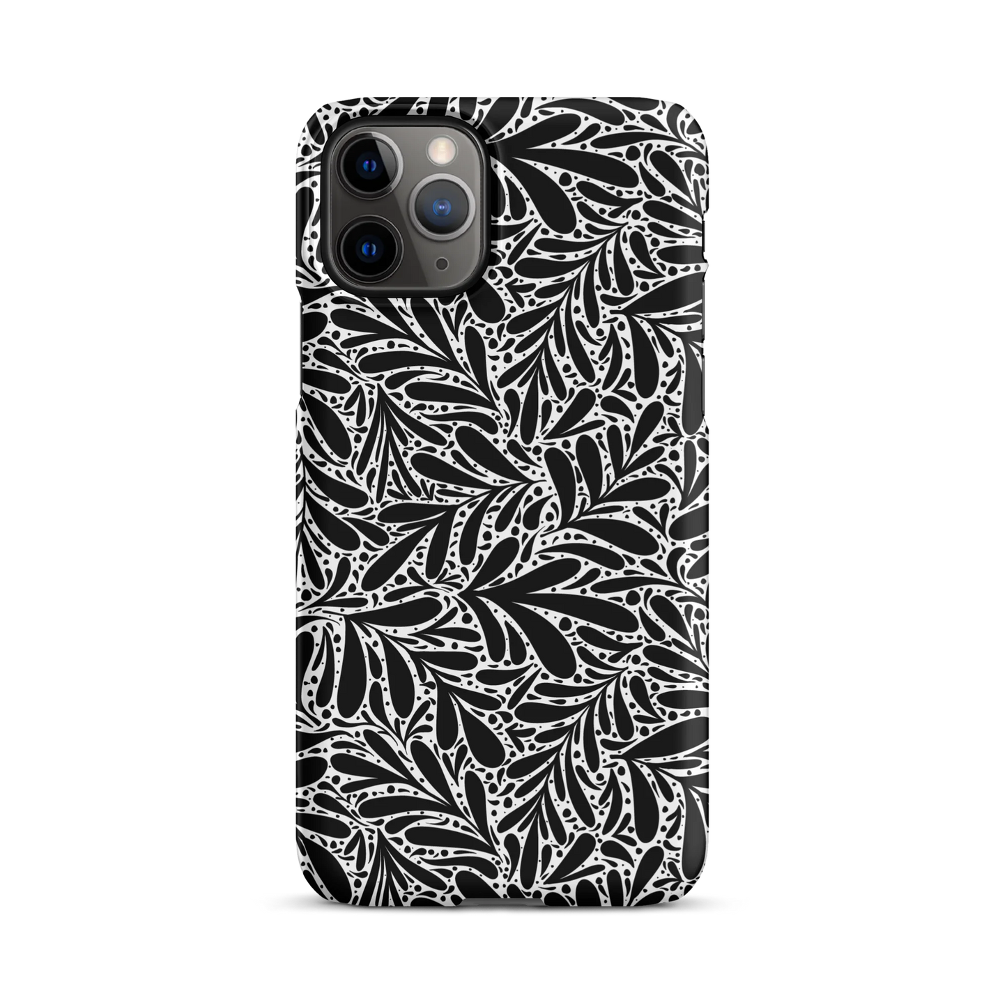 Black Leafy Luxury iPhone Case