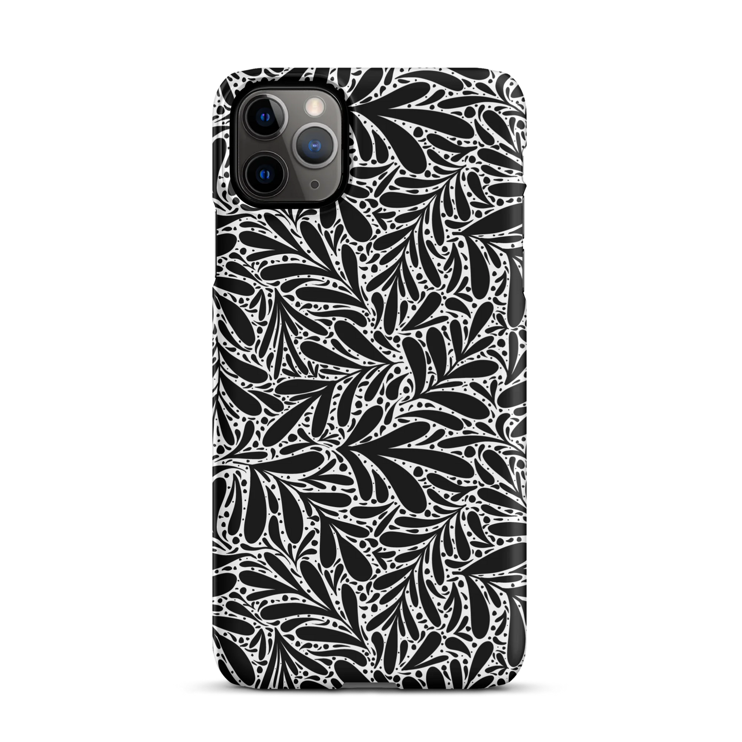 Black Leafy Luxury iPhone Case