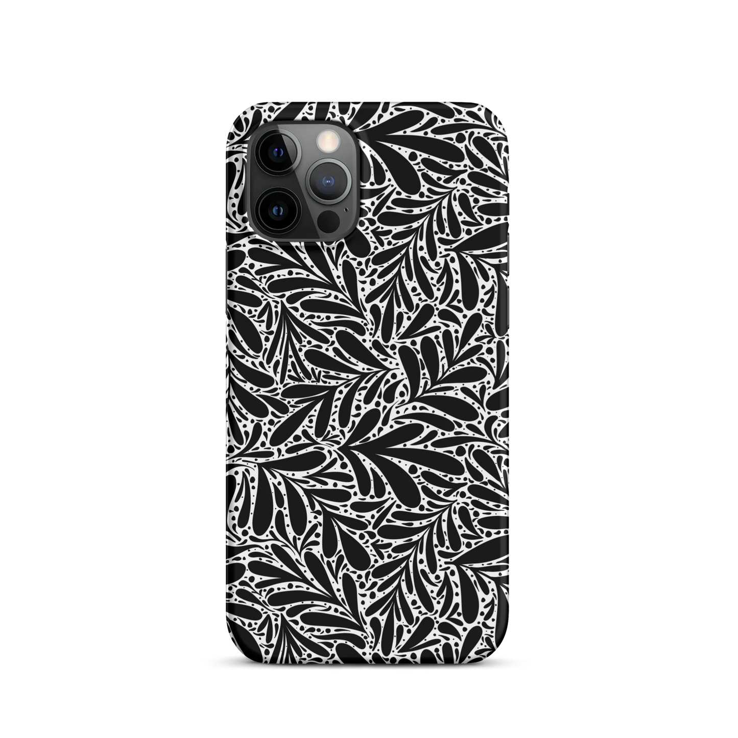 Black Leafy Luxury iPhone Case