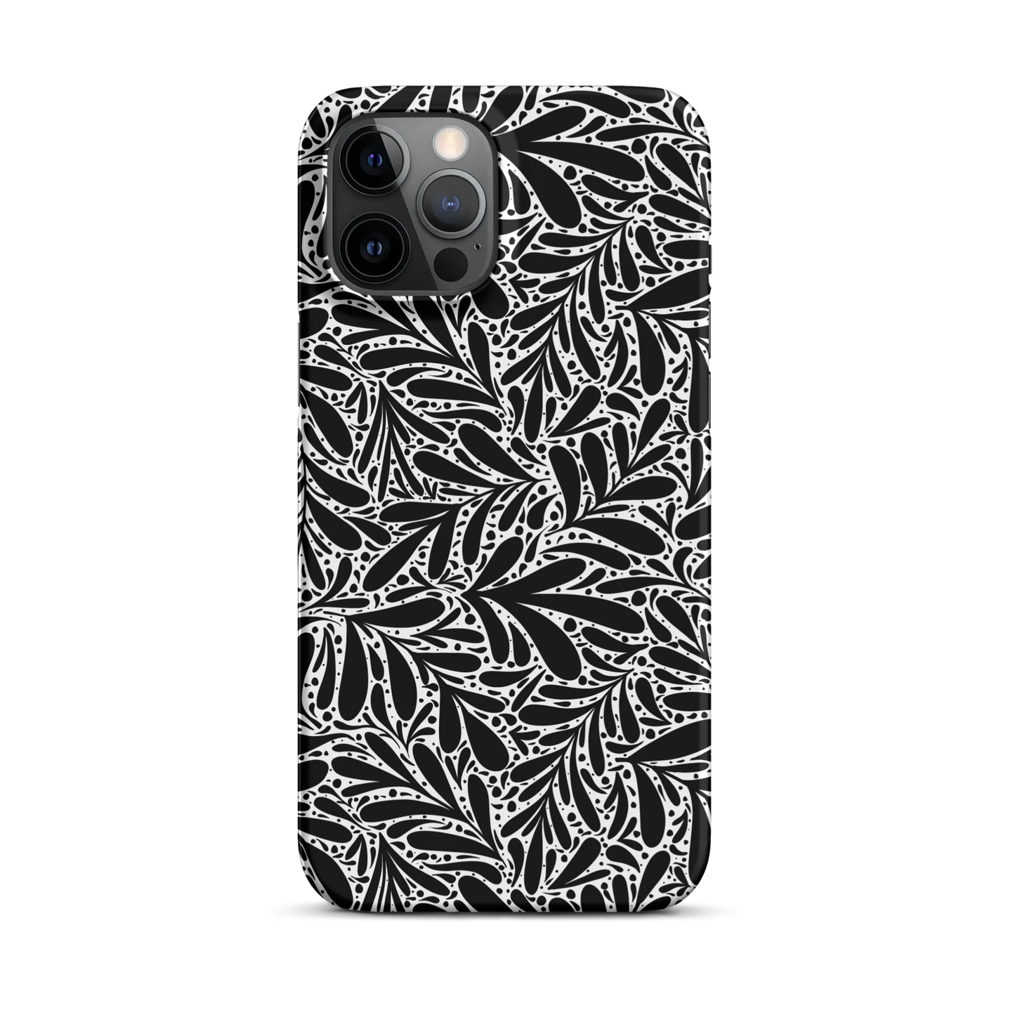 Black Leafy Luxury iPhone Case