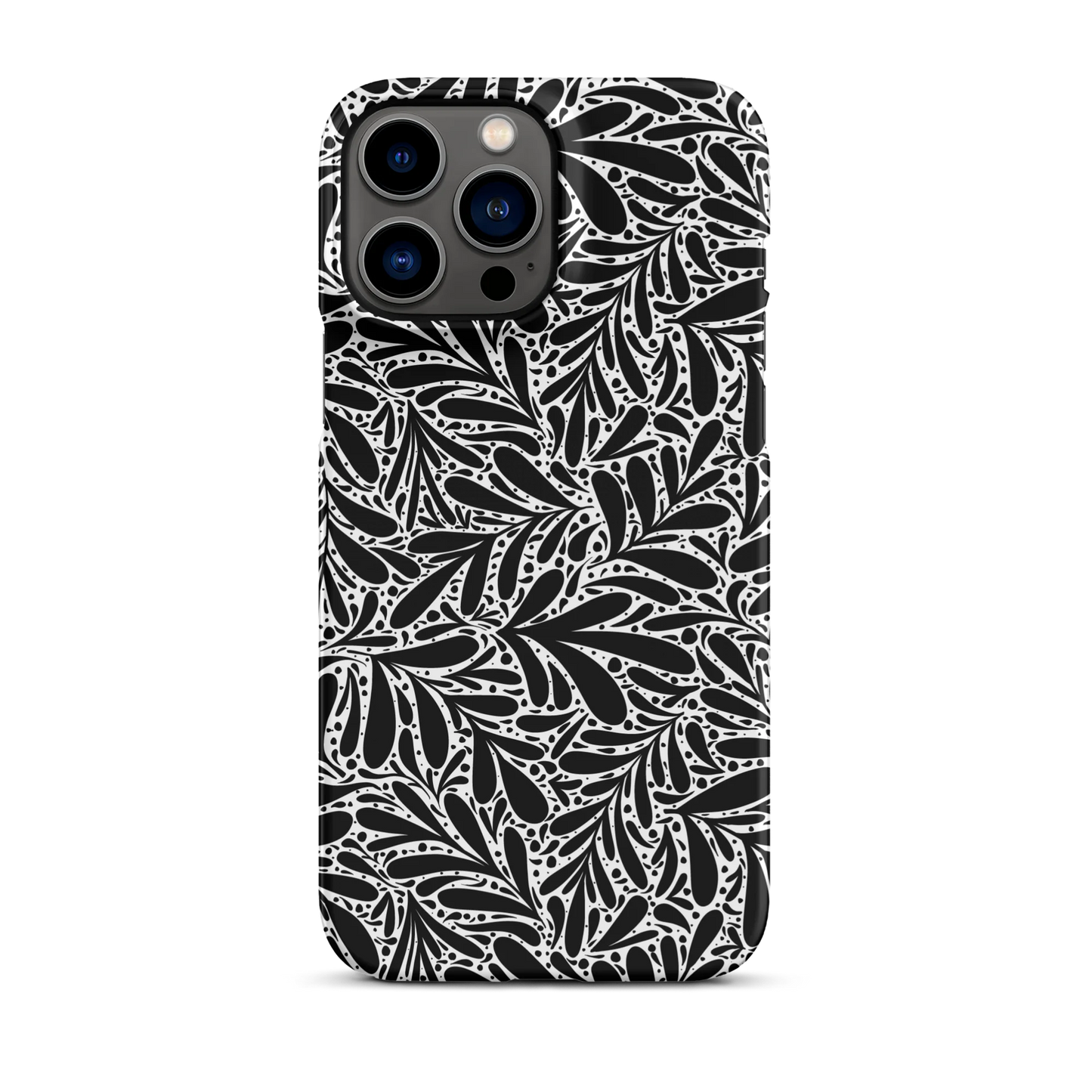 Black Leafy Luxury iPhone Case