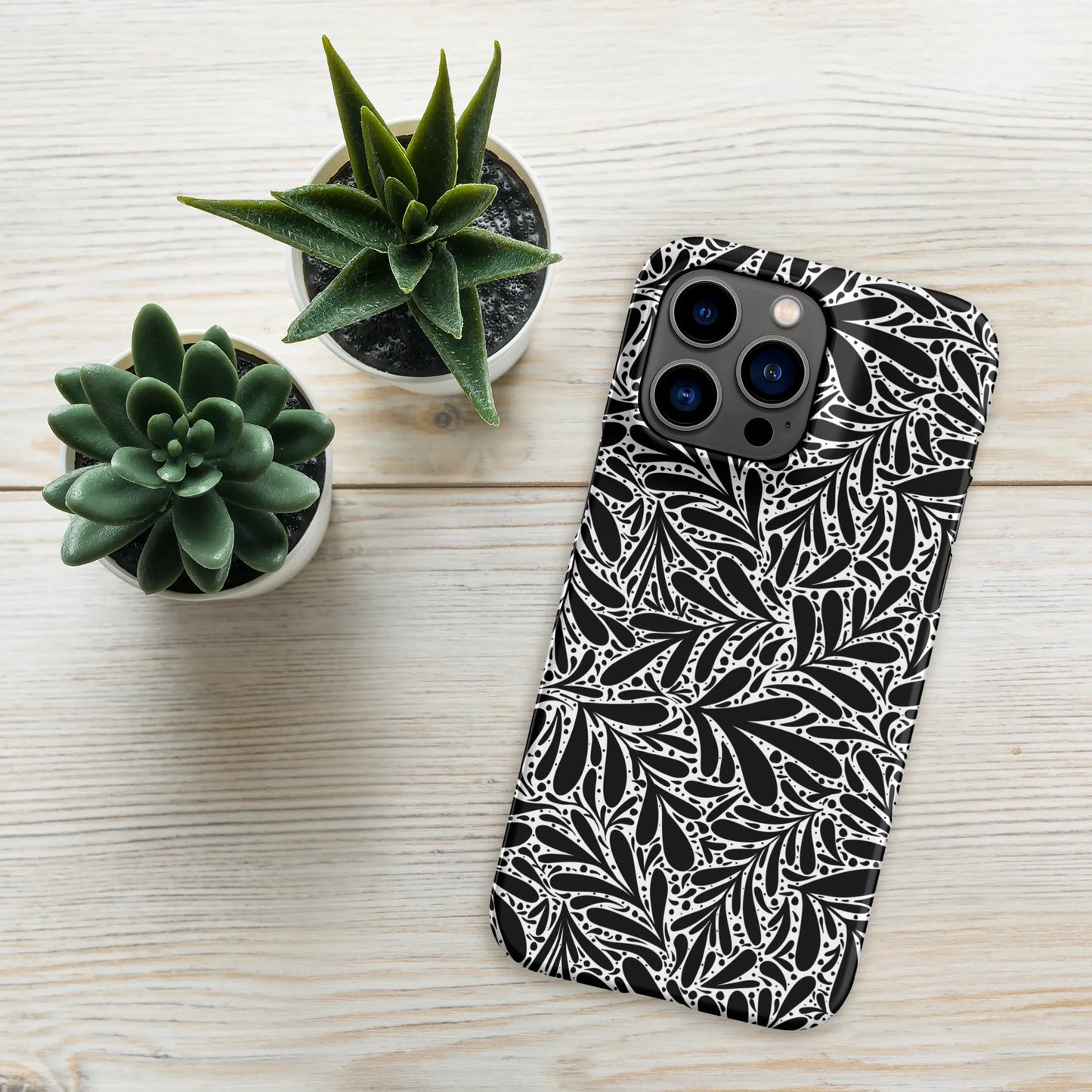 Black Leafy Luxury iPhone Case