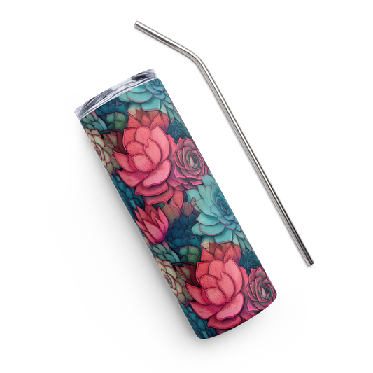 Bright Eternal Flowers Fantasy Tumbler