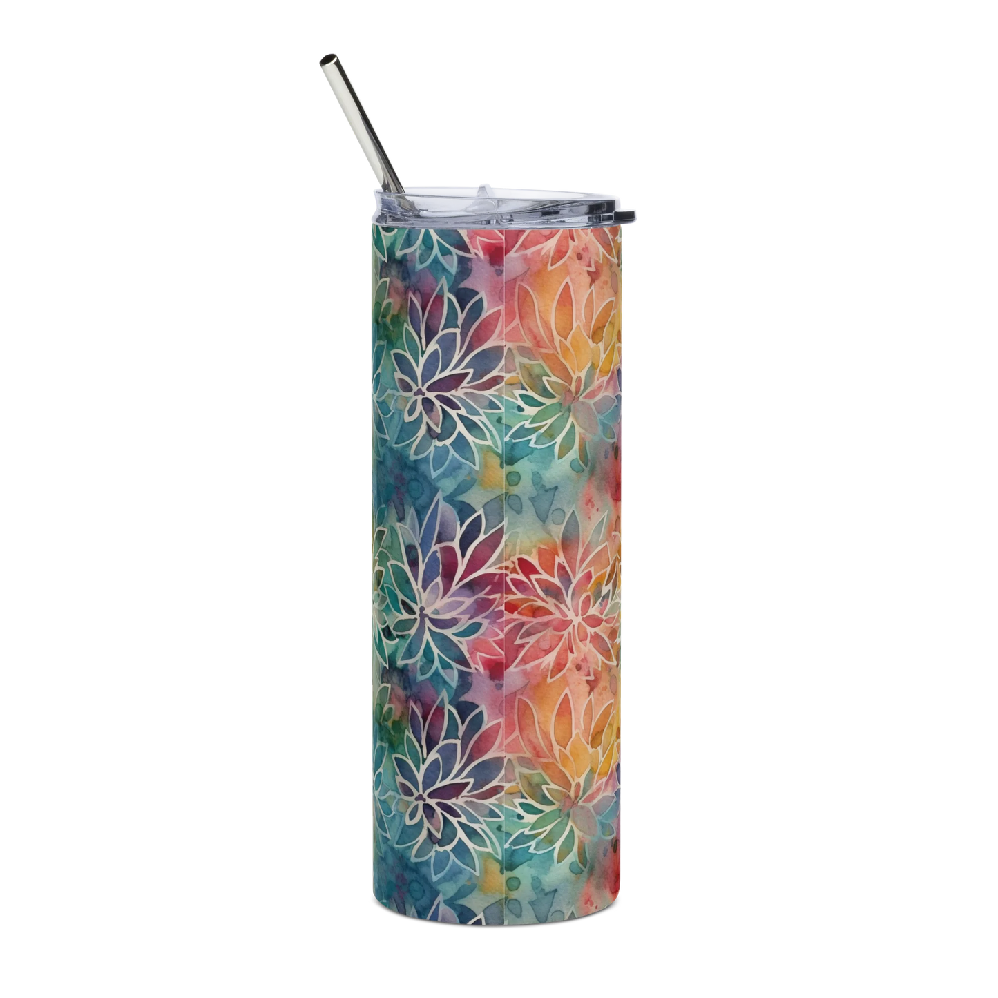 Colorful Summer Floral Abstraction Tumbler