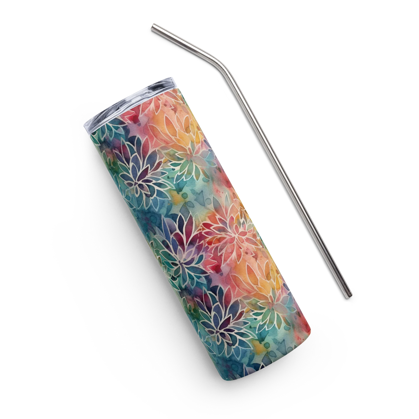 Colorful Summer Floral Abstraction Tumbler