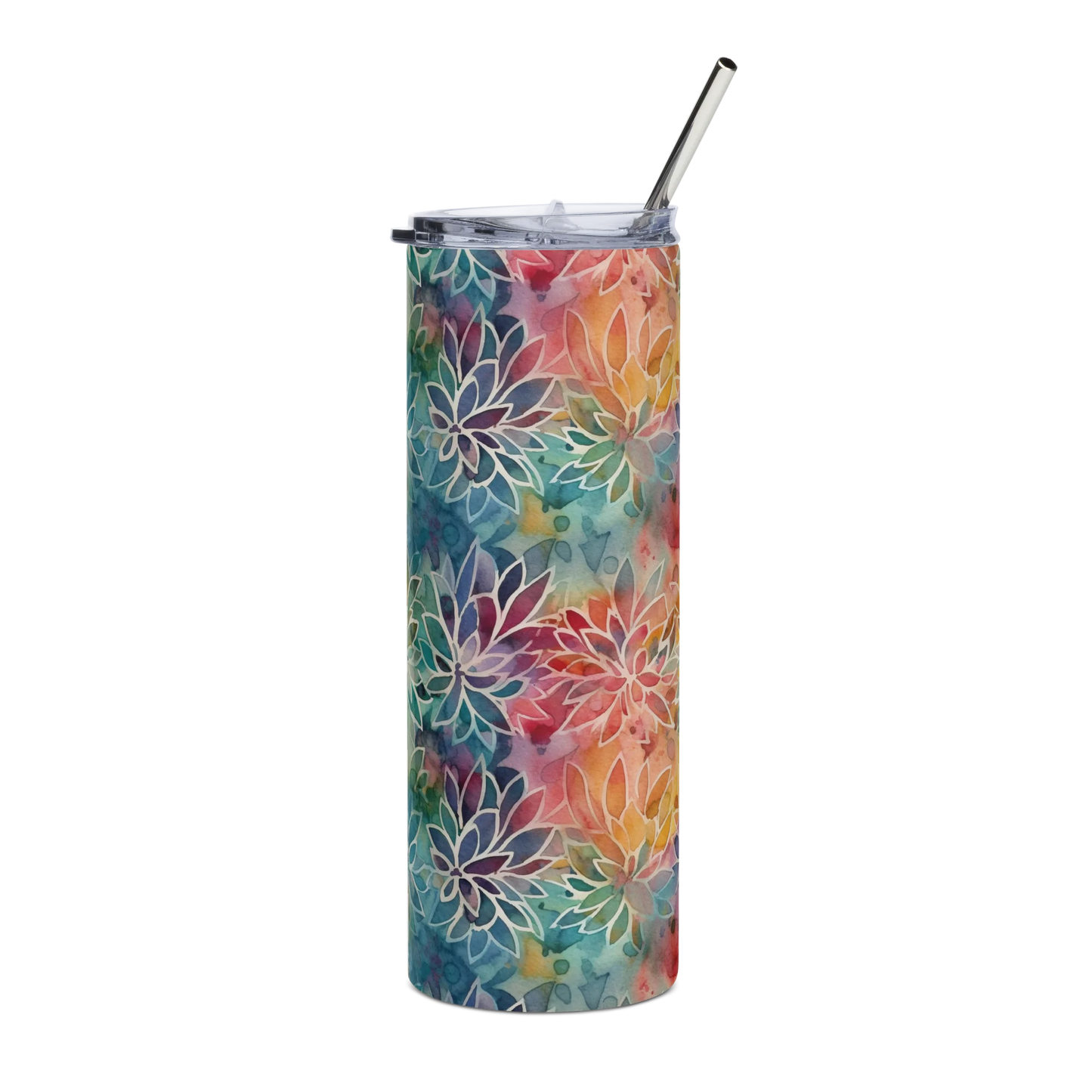 Colorful Summer Floral Abstraction Tumbler