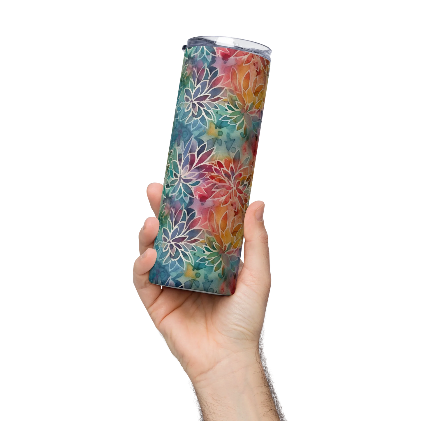 Colorful Summer Floral Abstraction Tumbler