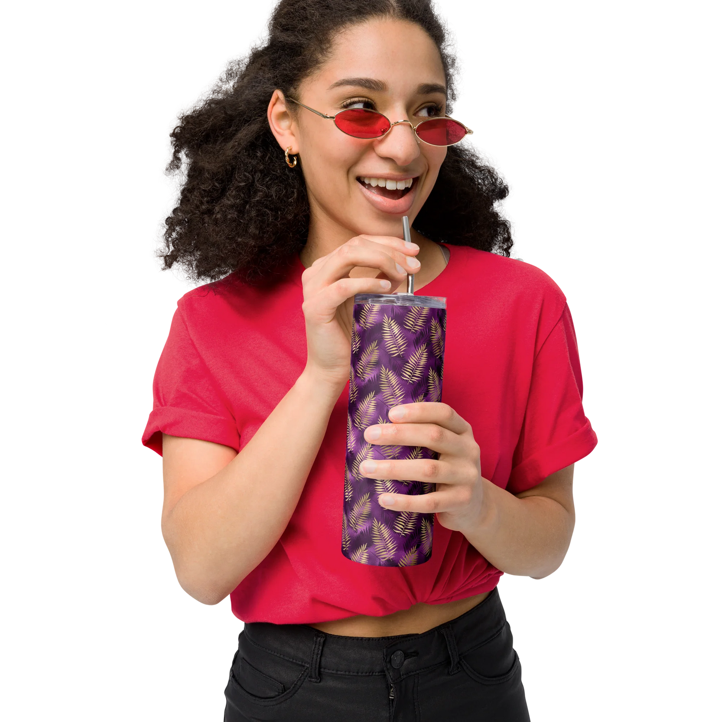 Violet & Gold Tropical Magic Tumbler