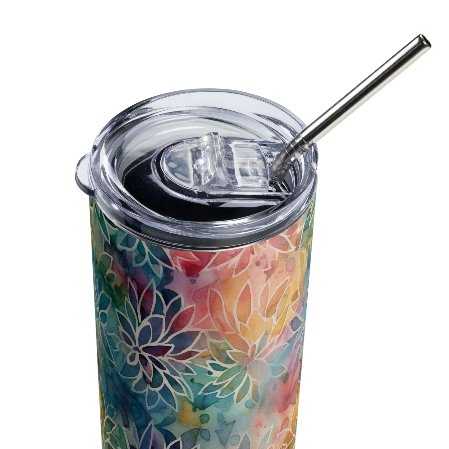 Colorful Summer Floral Abstraction Tumbler