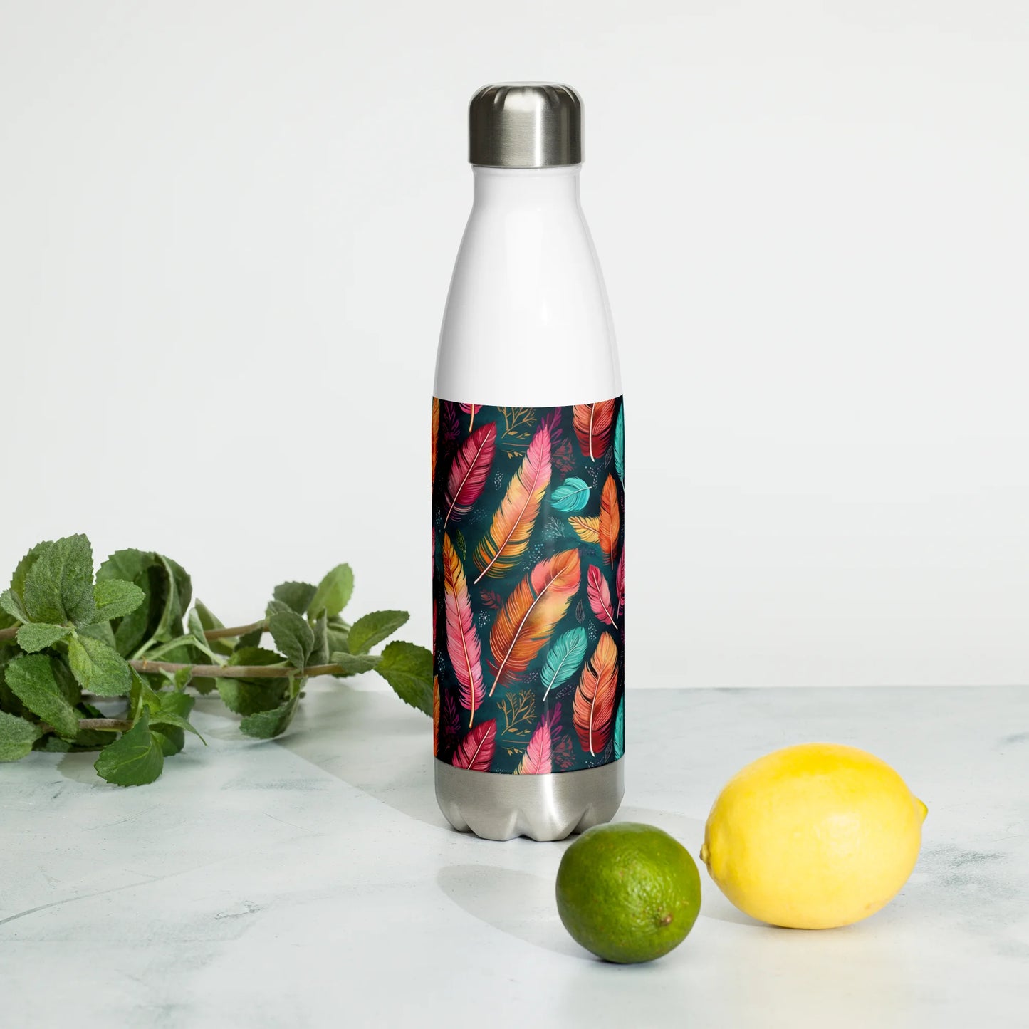 Wonderful Feathers Stainless Steel Water Bottle