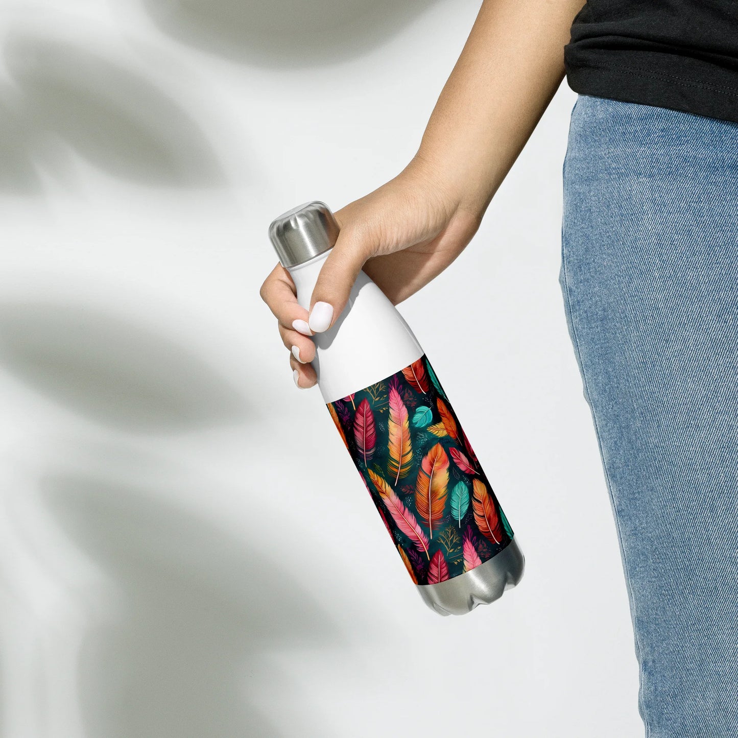 Wonderful Feathers Stainless Steel Water Bottle