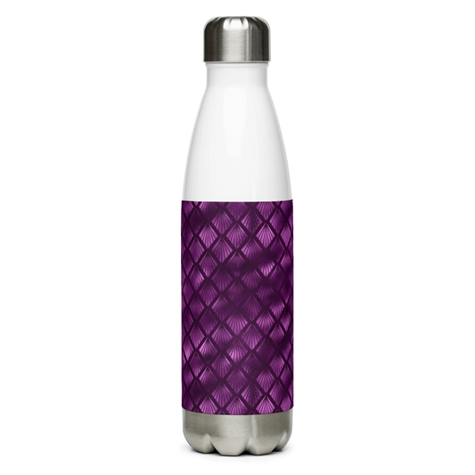 Violet Shadows Art Deco Ornament Stainless Steel Water Bottle