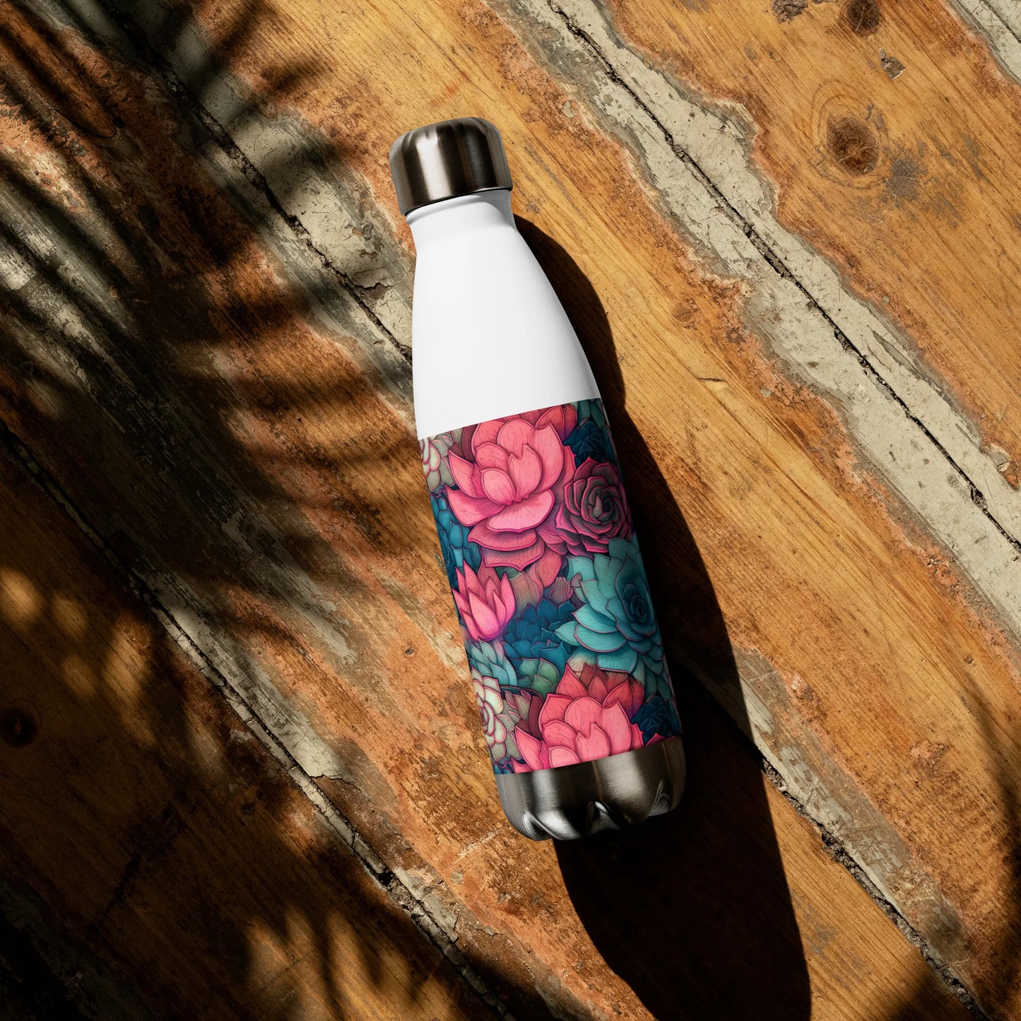 Bright Eternal Flowers Fantasy Stainless Steel Water Bottle