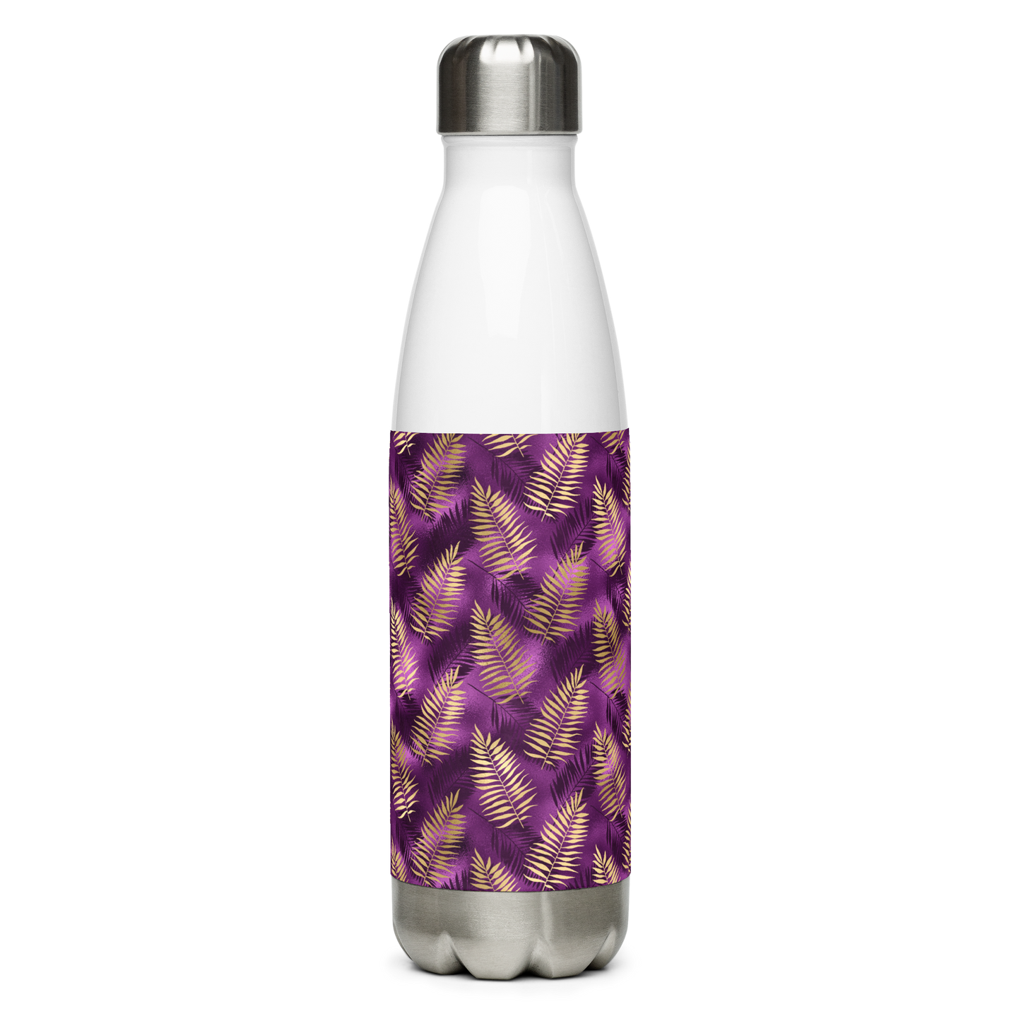 Violet & Gold Tropical Magic Stainless Steel Water Bottle