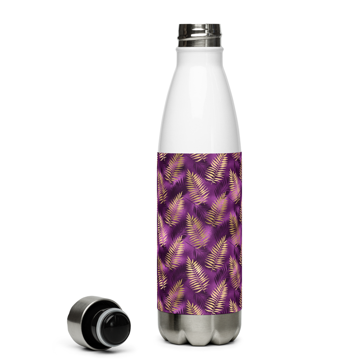 Violet & Gold Tropical Magic Stainless Steel Water Bottle