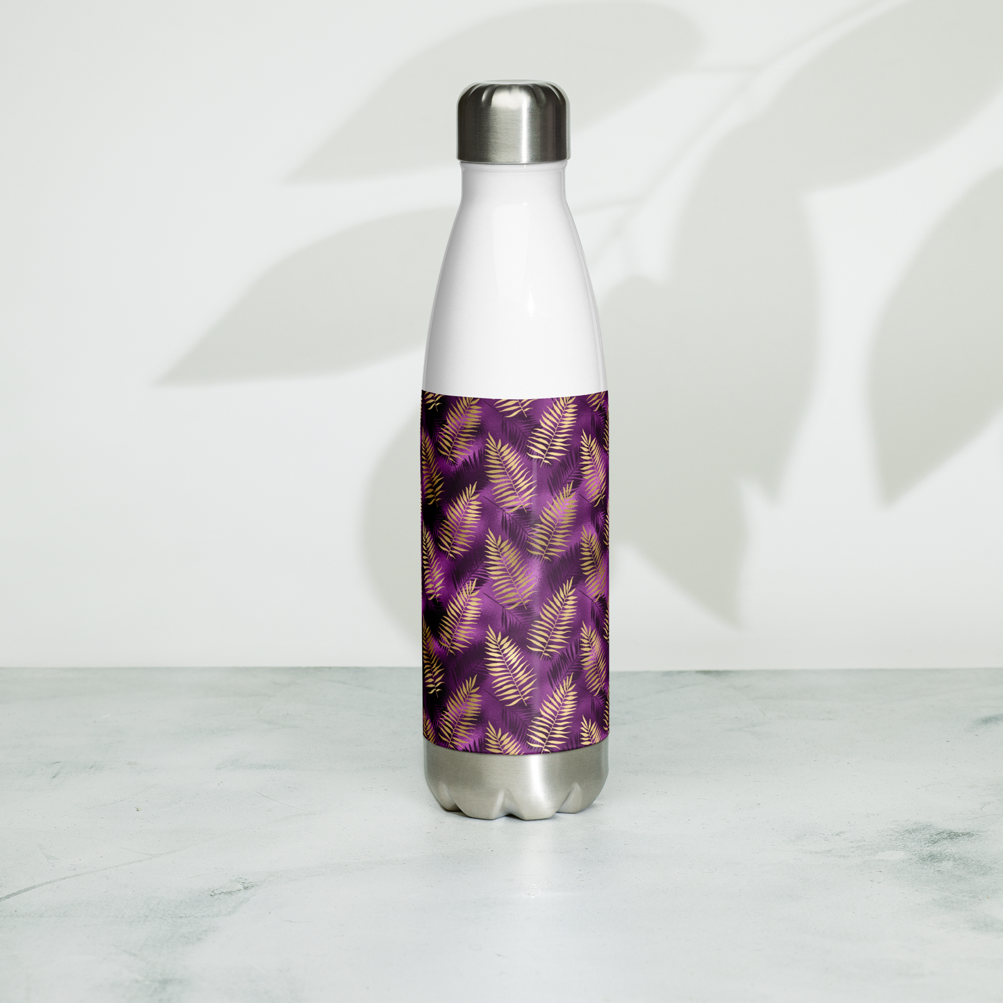 Violet & Gold Tropical Magic Stainless Steel Water Bottle