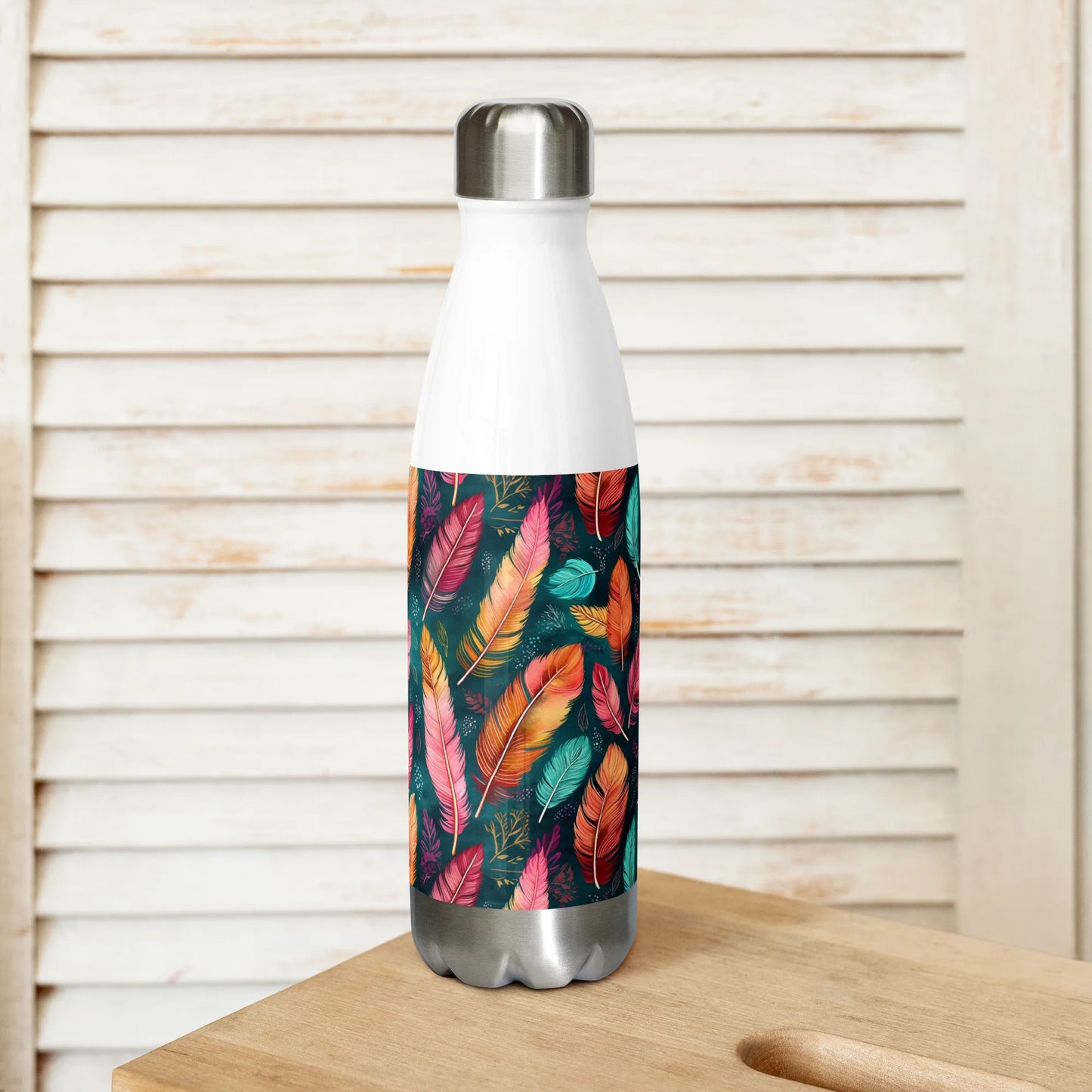 Wonderful Feathers Stainless Steel Water Bottle