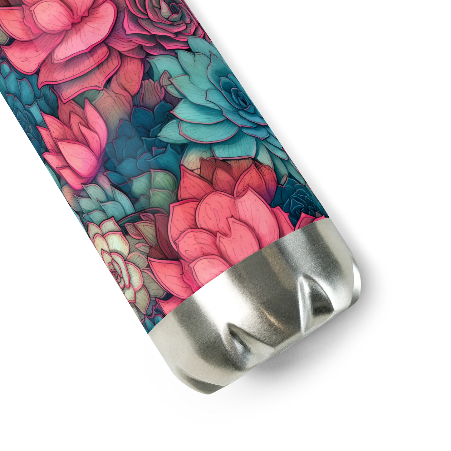 Bright Eternal Flowers Fantasy Stainless Steel Water Bottle