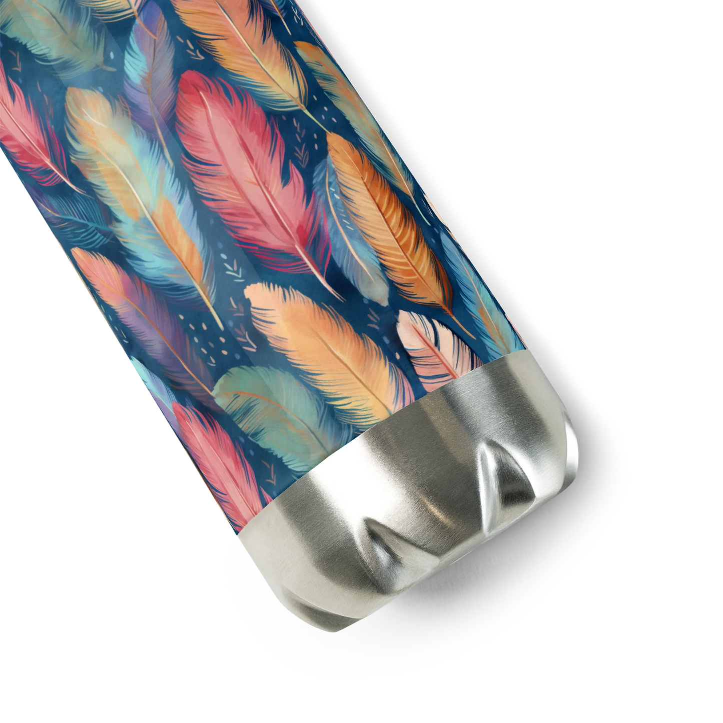 Dance of Wild Birds` Feathers Stainless Steel Water Bottle