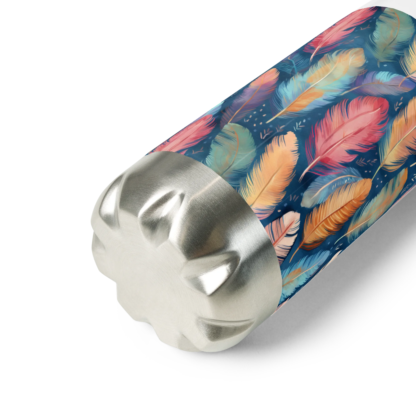 Dance of Wild Birds` Feathers Stainless Steel Water Bottle