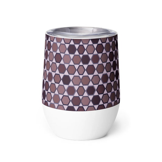 Wine Honeycombs Abstraction Wine Tumbler