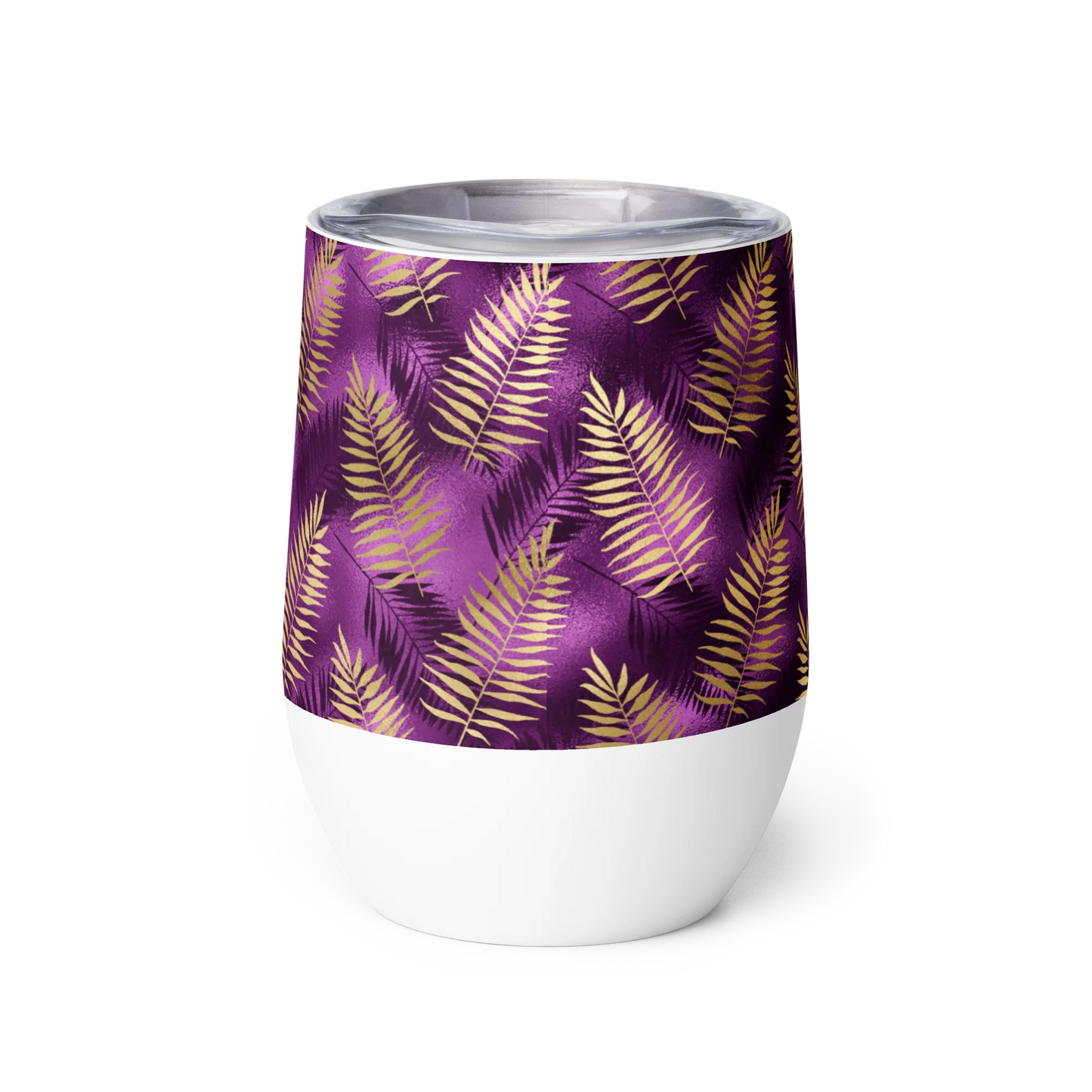 Violet & Gold Tropical Magic Wine Tumbler