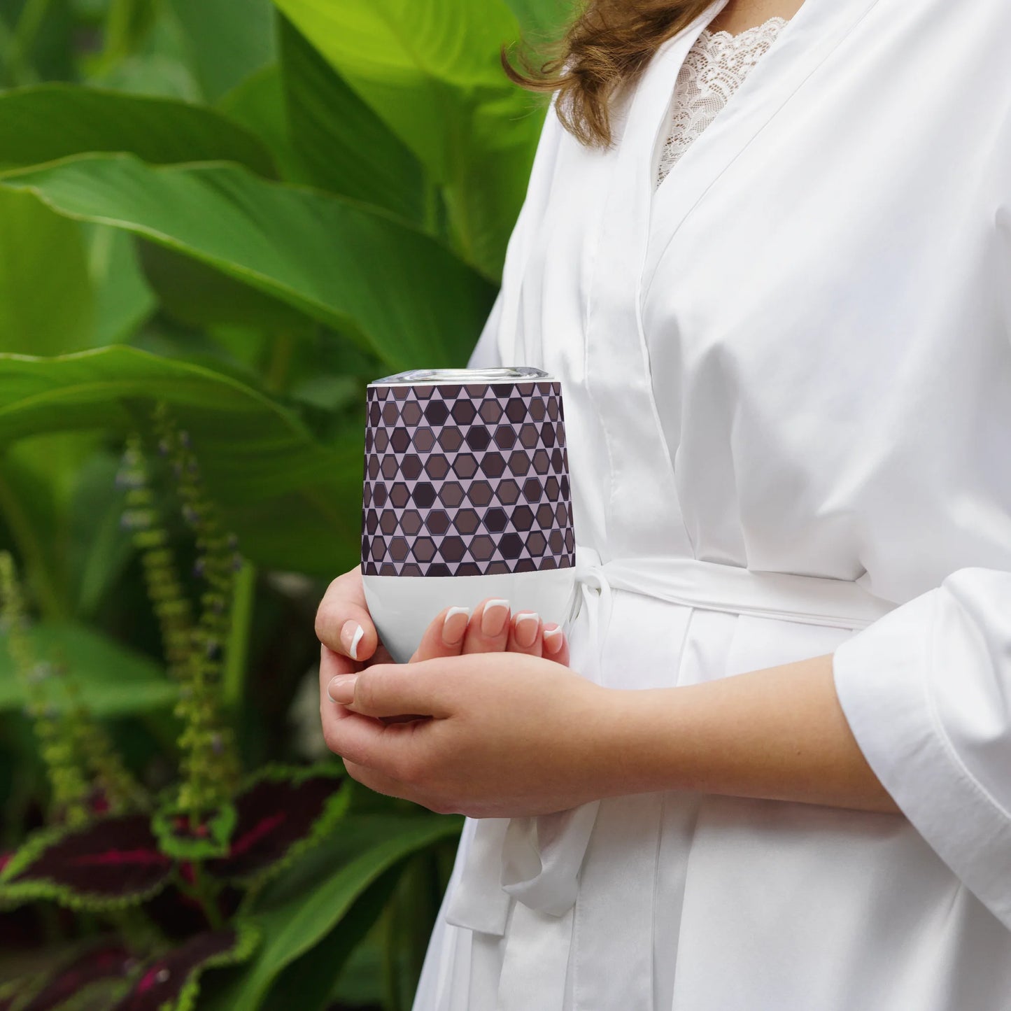 Wine Honeycombs Abstraction Wine Tumbler