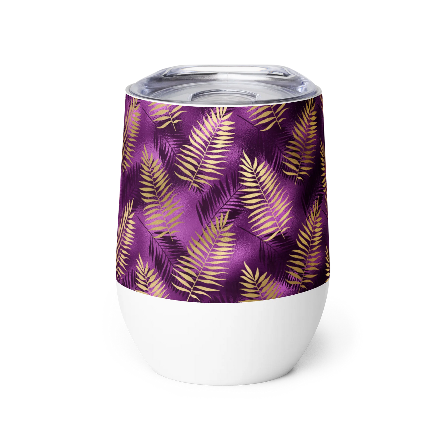 Violet & Gold Tropical Magic Wine Tumbler