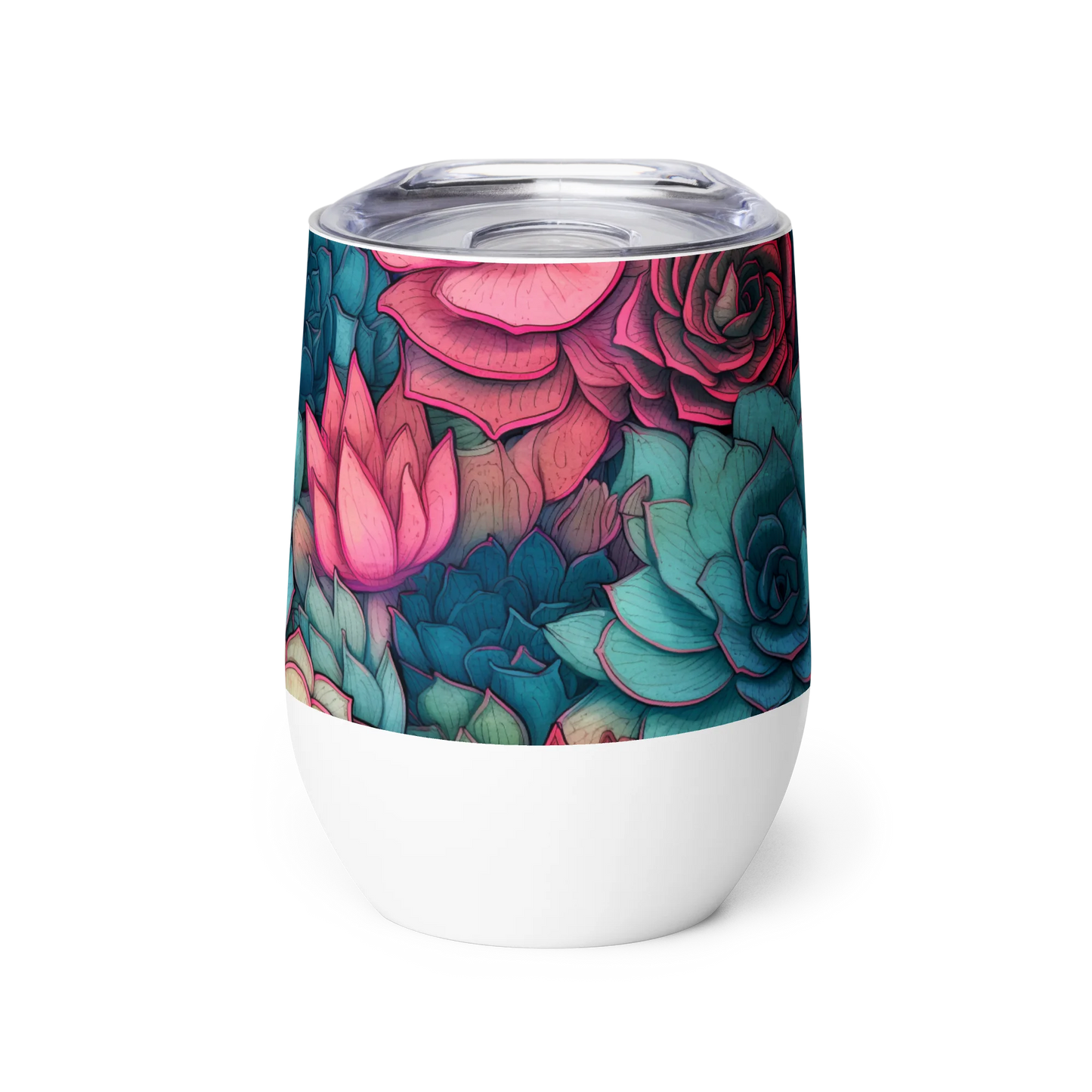 Bright Eternal Flowers Fantasy Wine Tumbler