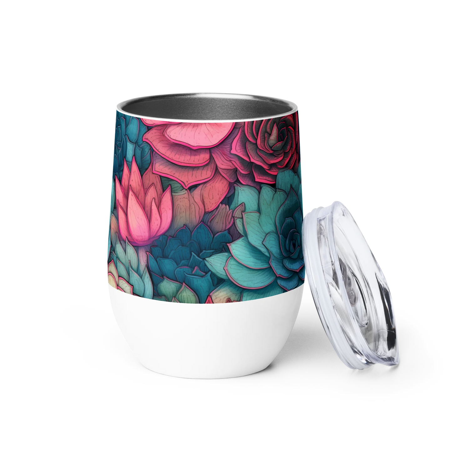 Bright Eternal Flowers Fantasy Wine Tumbler