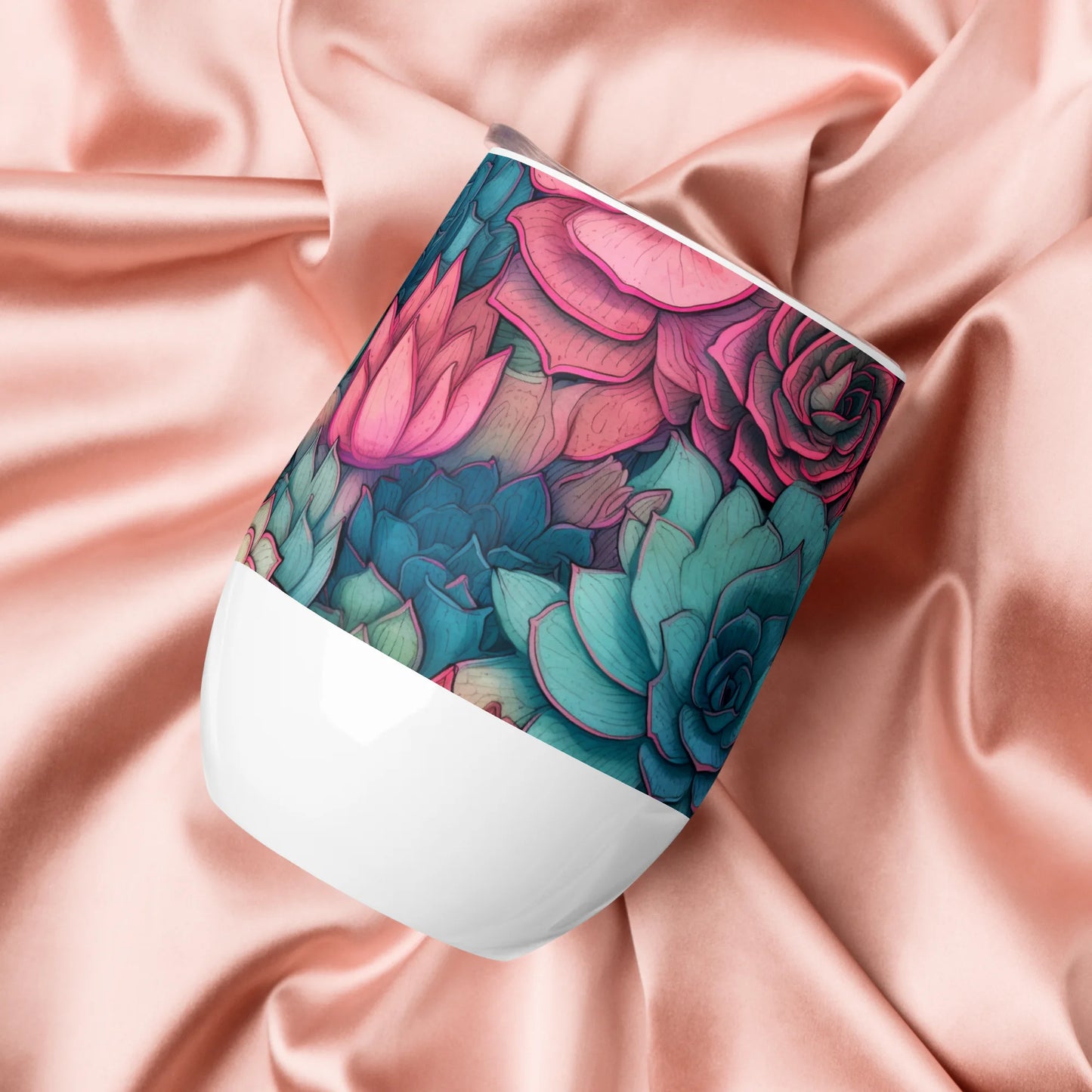 Bright Eternal Flowers Fantasy Wine Tumbler