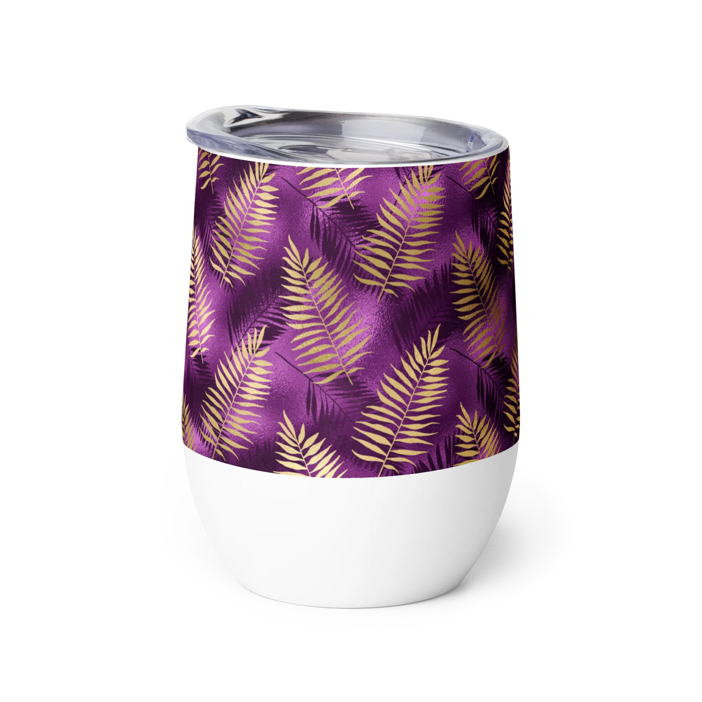 Violet & Gold Tropical Magic Wine Tumbler