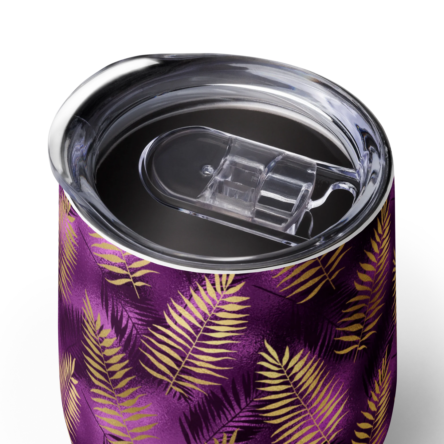 Violet & Gold Tropical Magic Wine Tumbler