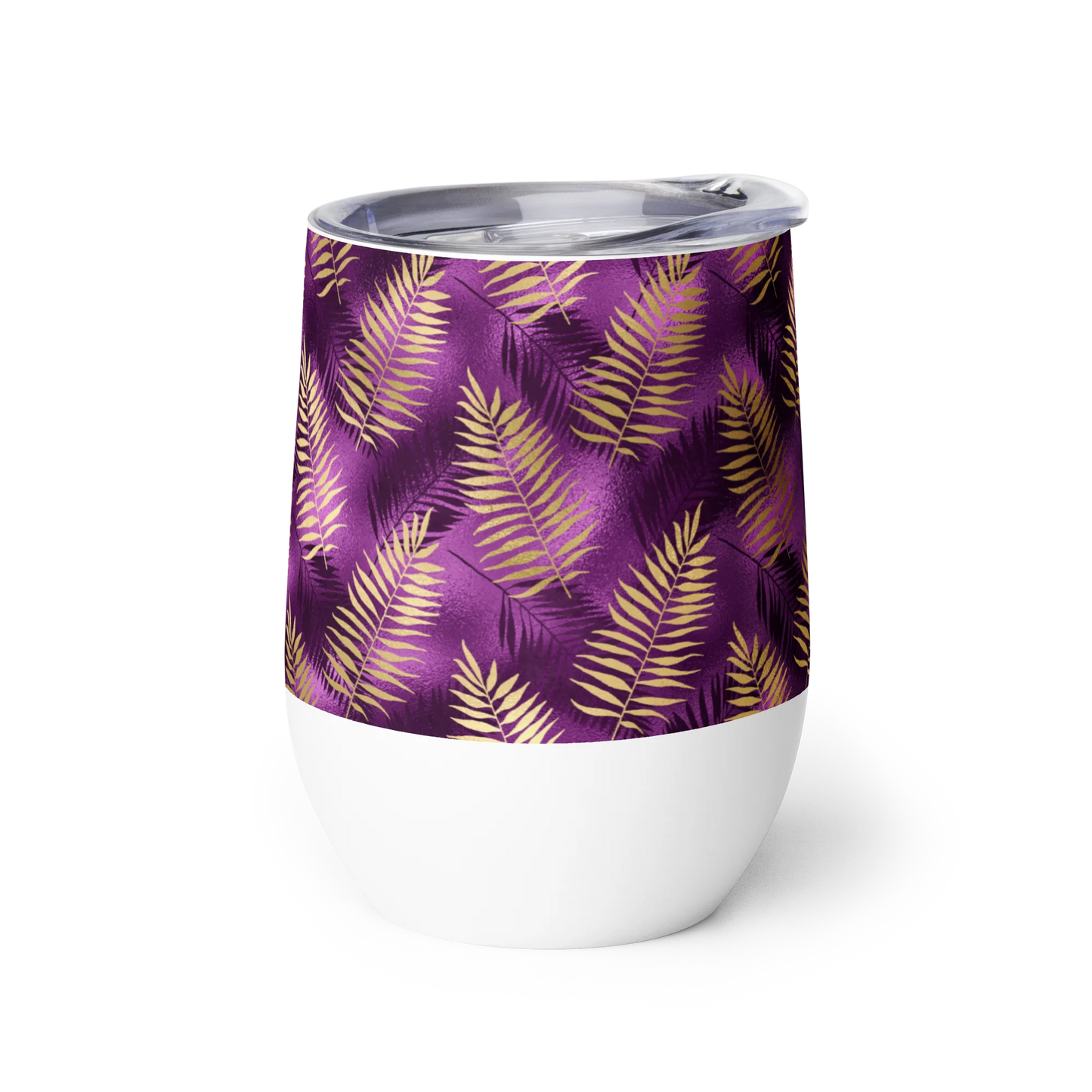 Violet & Gold Tropical Magic Wine Tumbler