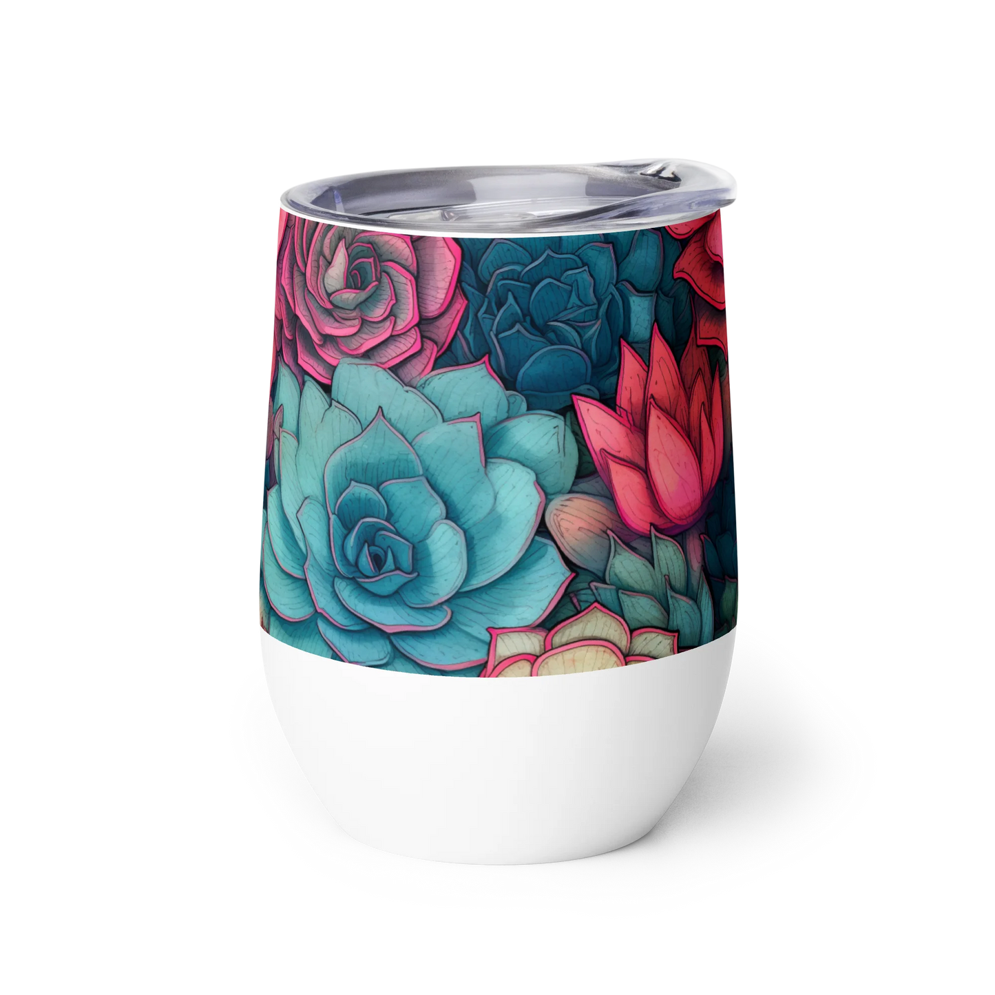 Bright Eternal Flowers Fantasy Wine Tumbler