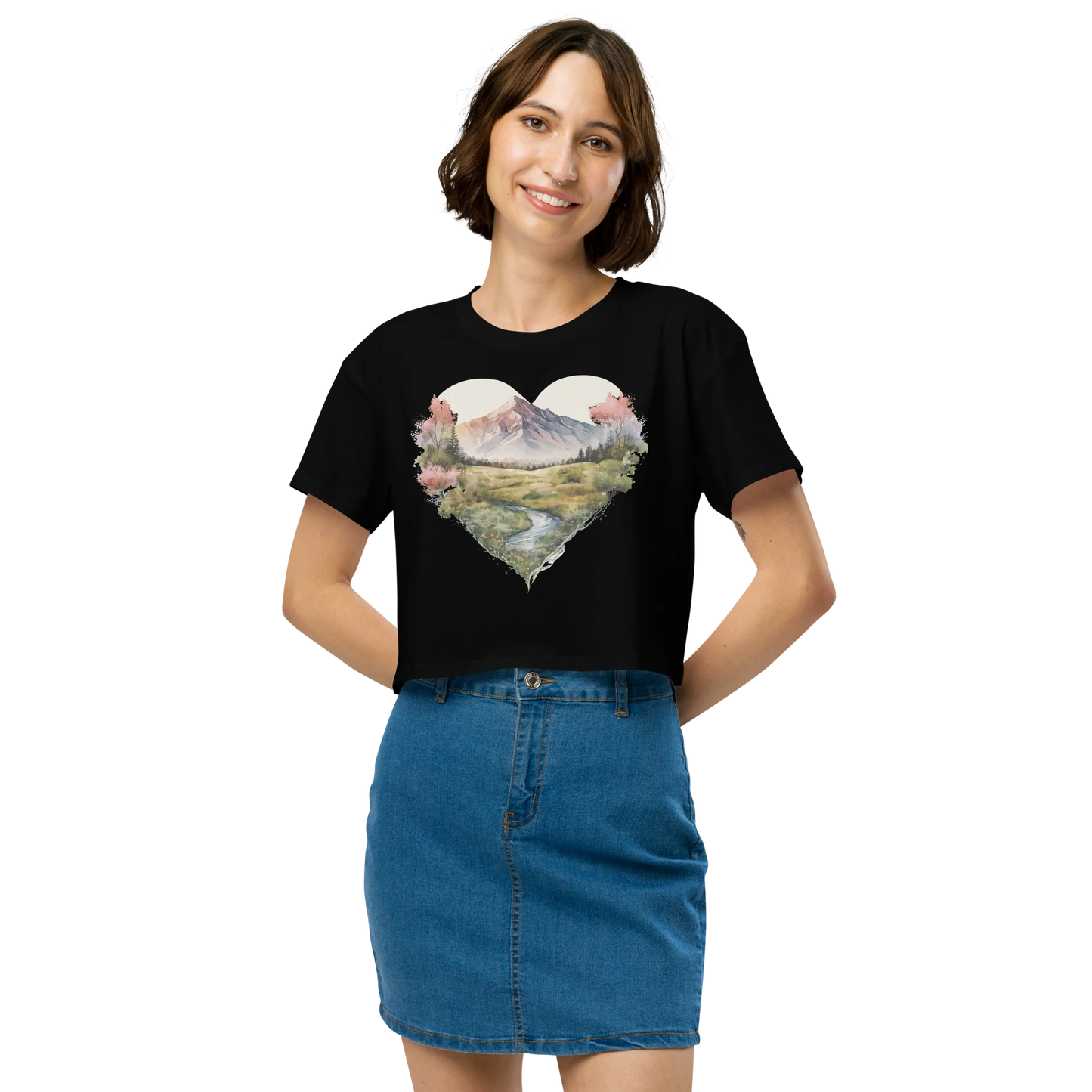 "Deepening the Love for Forest Treasures" Crop Top T-shirt