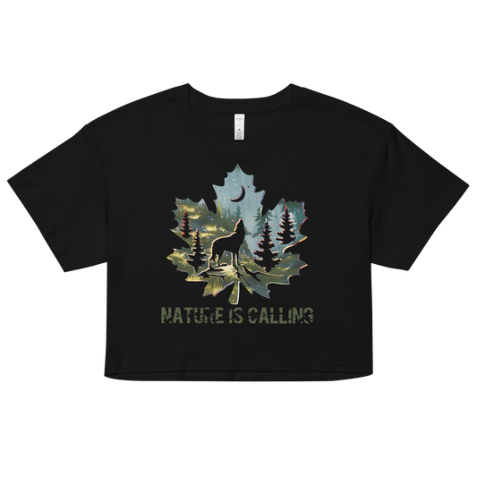 "Nature is Calling" Crop Top T-shirt