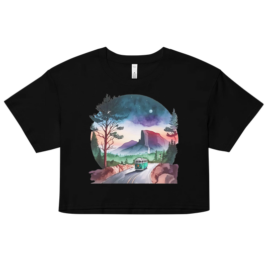 "Misty Morning Trails" Crop Top T-shirt