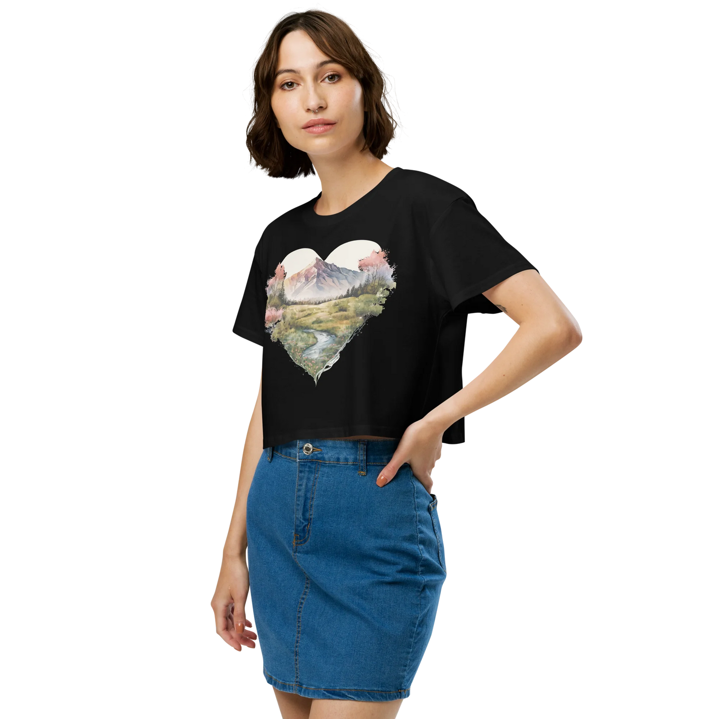 "Deepening the Love for Forest Treasures" Crop Top T-shirt