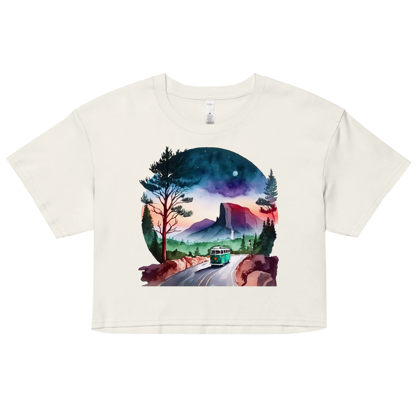 "Misty Morning Trails" Crop Top T-shirt