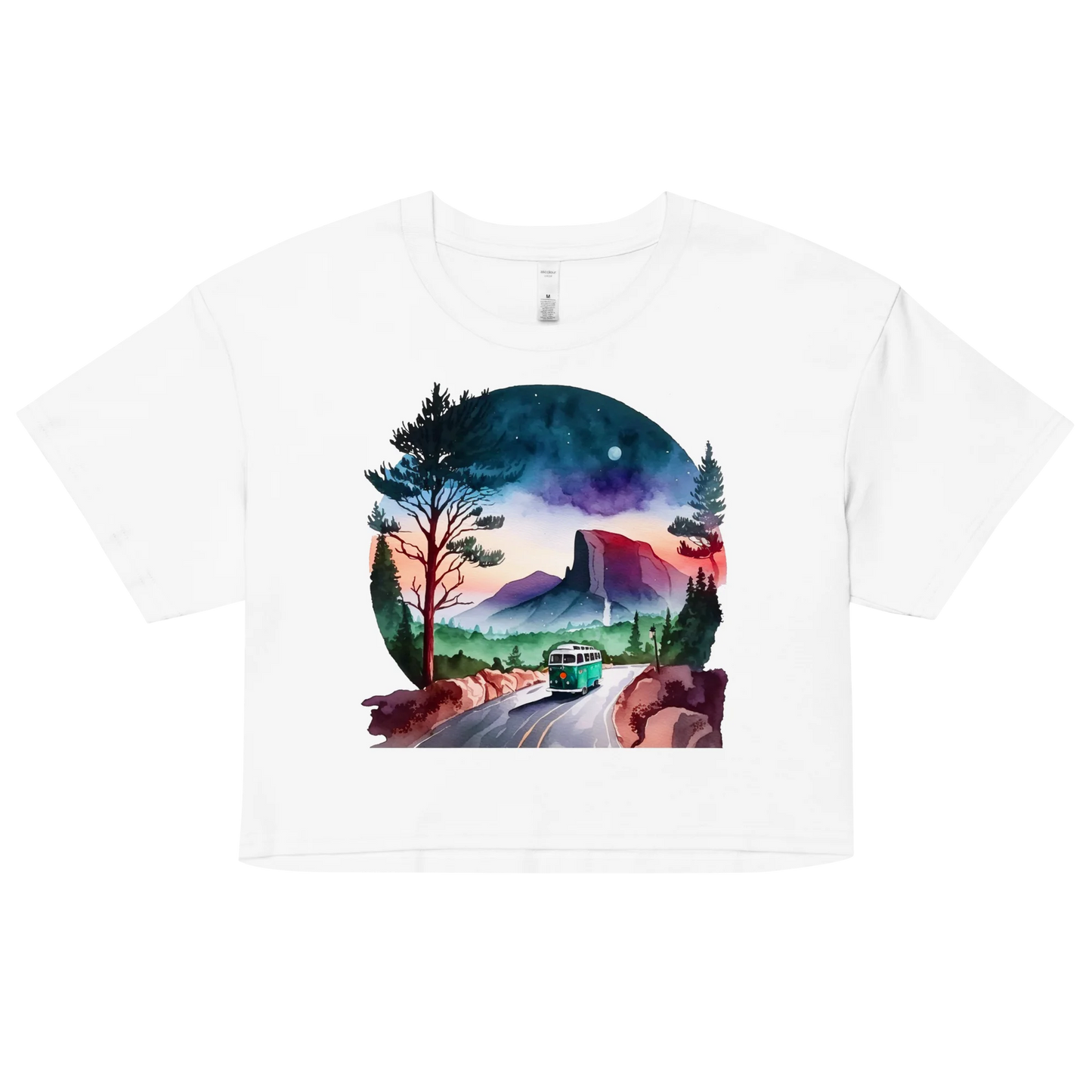 "Misty Morning Trails" Crop Top T-shirt