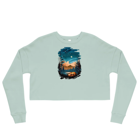 "Lost in Nature's Embrace" Crop Sweatshirt