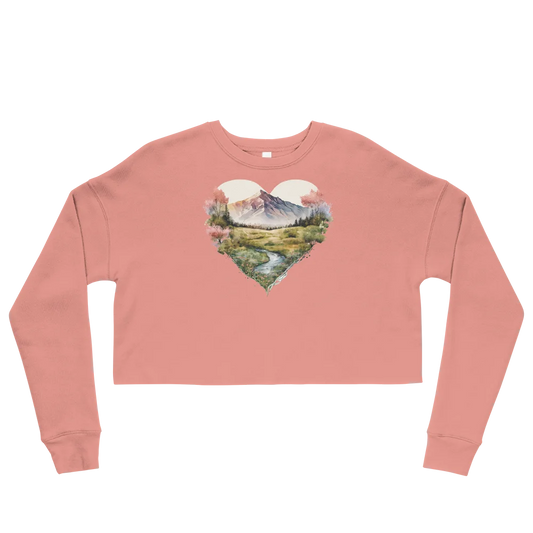 "Deepening the Love for Forest Treasures" Crop Sweatshirt