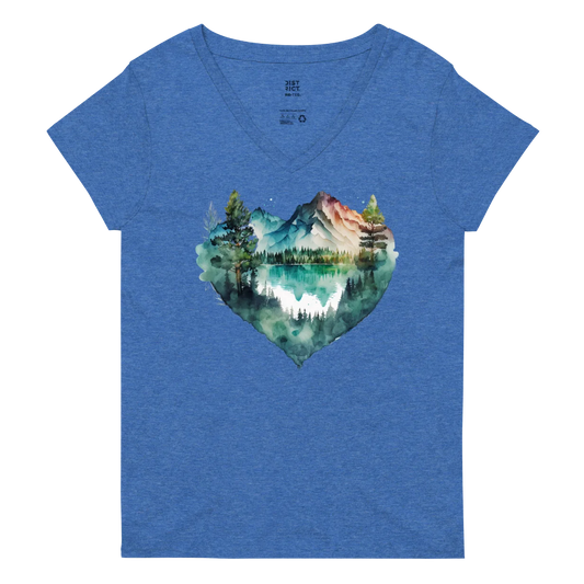 "Forest Whispers" Recycled V-neck T-shirt
