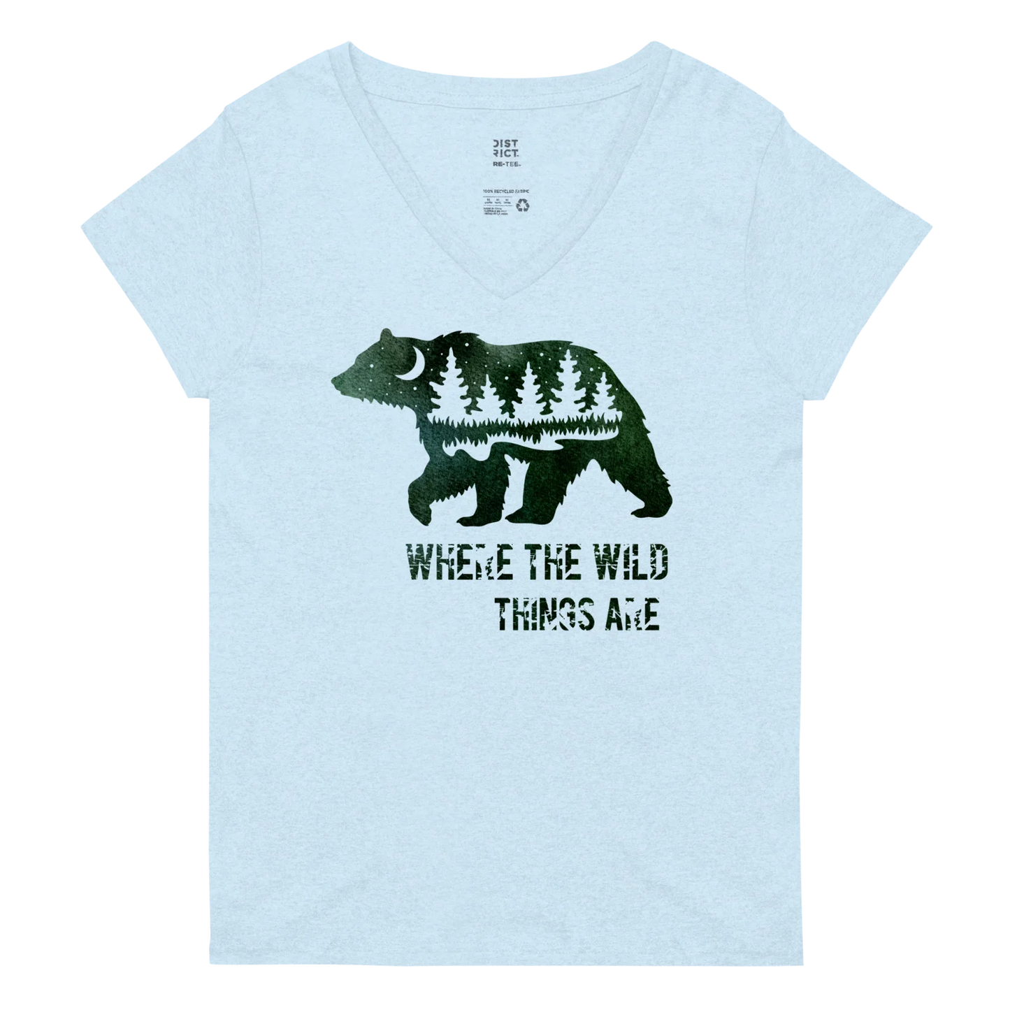 "Where the Wild Things Are" Recycled V-neck T-shirt