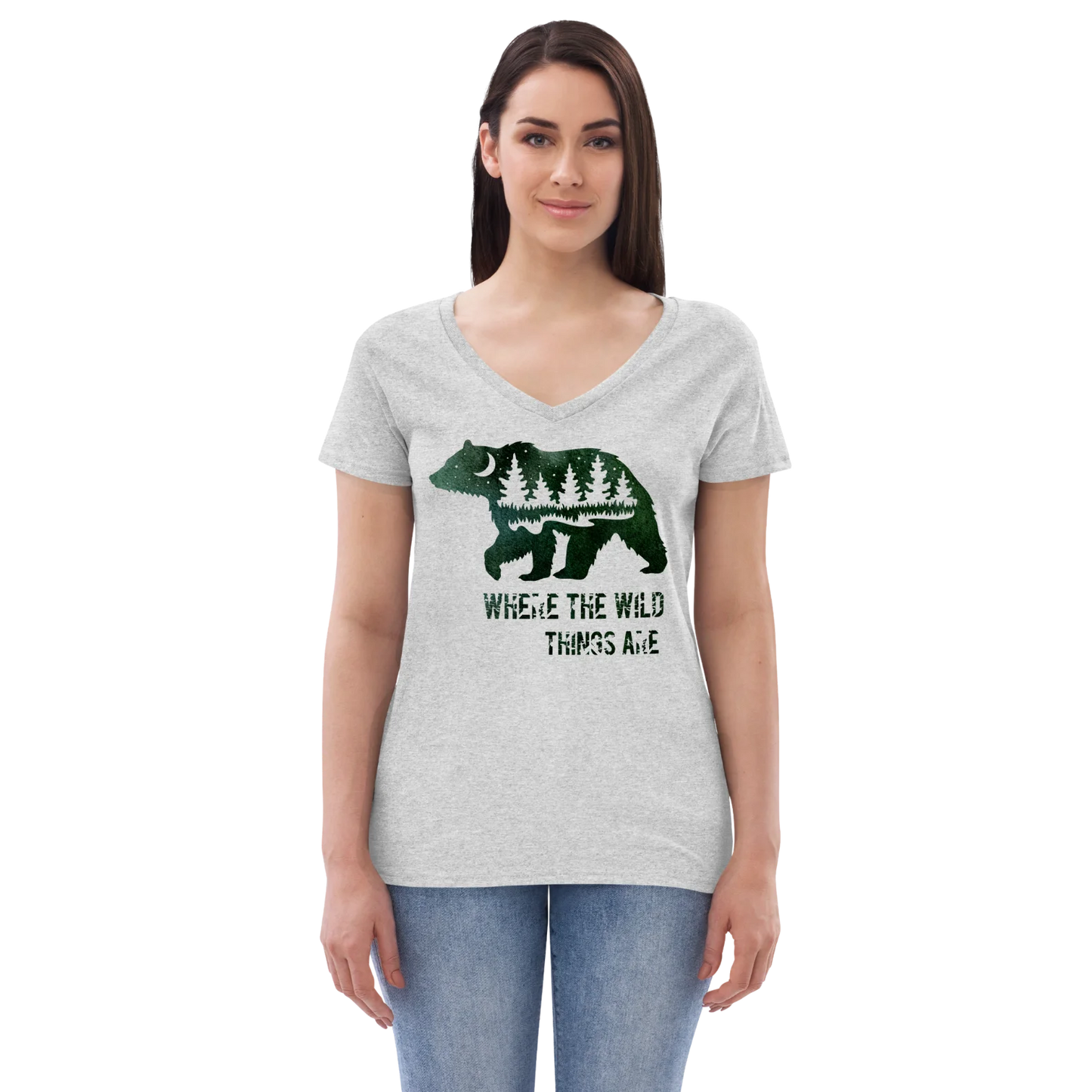 "Where the Wild Things Are" Recycled V-neck T-shirt